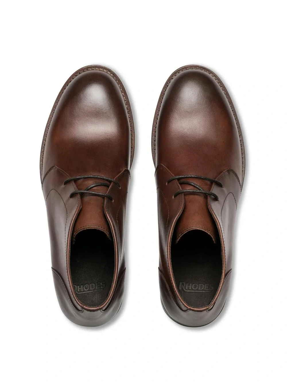 Rhodes Men's Felix Chukka Leather Boots in Brown Rust